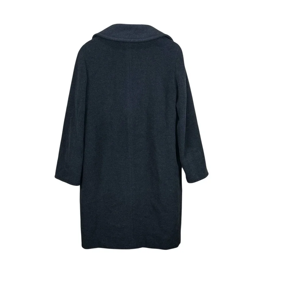 Akris Punto Wool Blend Car Coat  Charcoal Size 8‎ *READ*